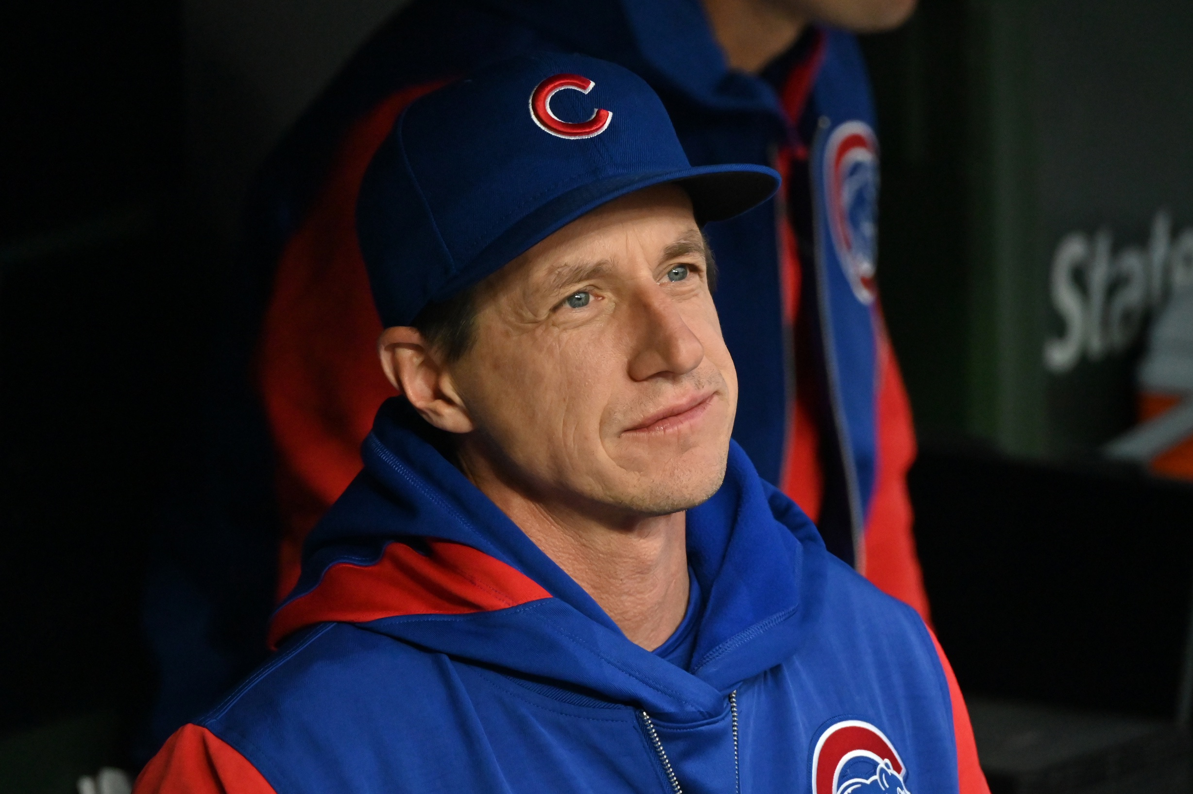 Chicago Cubs manager Craig Counsell is seen prior to a game against the Texas Rangers at Wrigley Field.