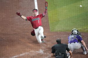 Diamondbacks Rockies D-Backs franchise record nine hits two outs MLB