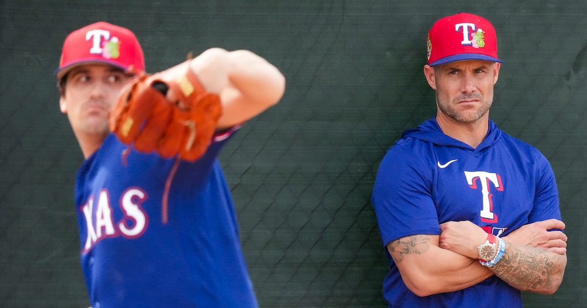 New manager Skip Schumaker takes first step in Rangers’ culture course correction at camp
