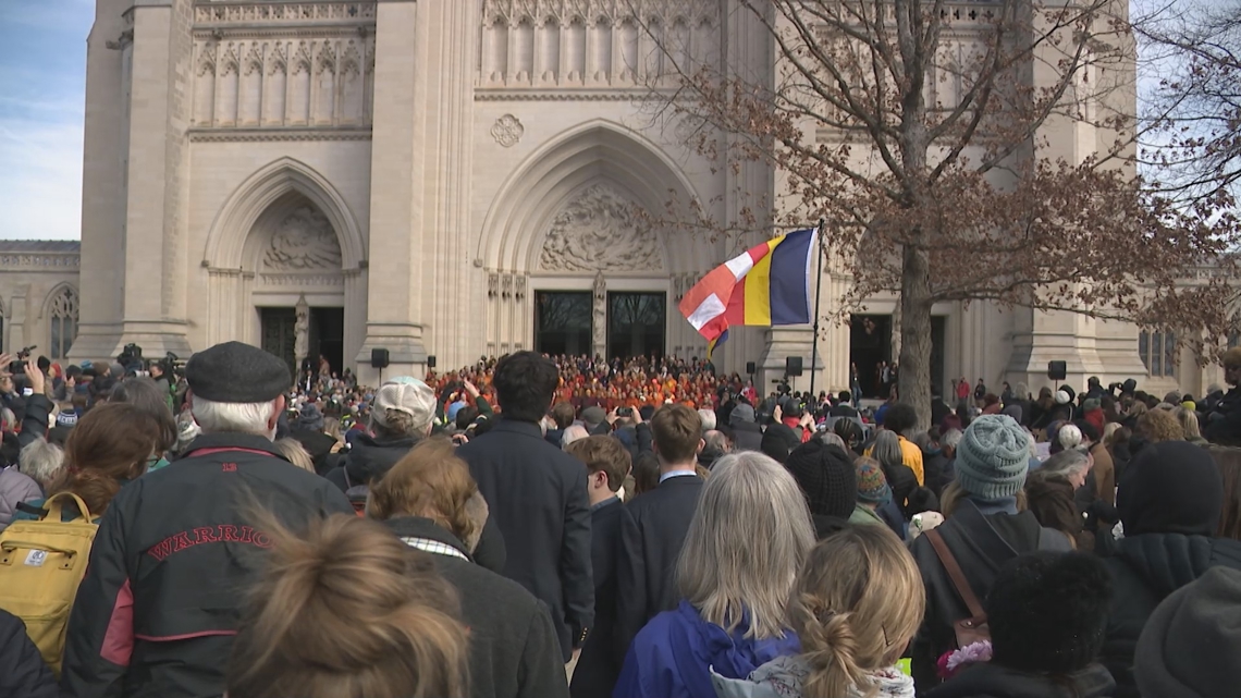 Thousands gather at Washington National Cathedral as peace walk inspires personal journeys