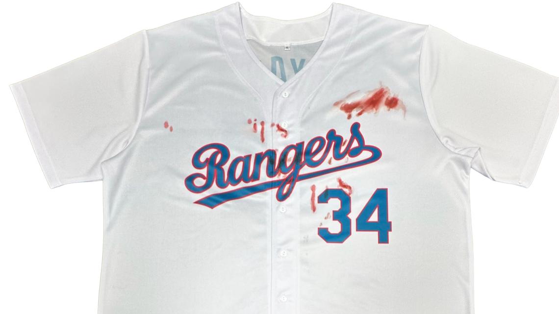 The Rangers are giving away a bloody jersey this season. It's perfect.