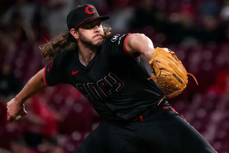 Relief pitcher Scott Barlow with the Cincinnati Reds