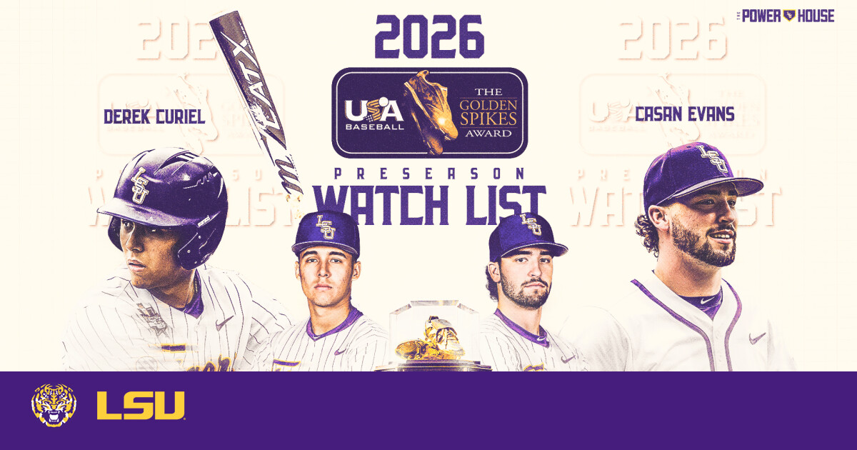 Curiel, Evans Named to Golden Spikes Award Preseason Watch List – LSU