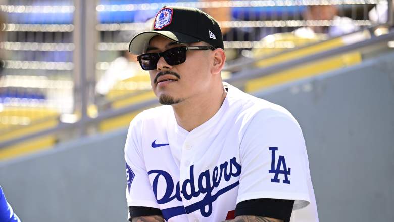 Los Angeles Dodgers left-handed pitcher Anthony Banda attends Dodgerfest 2026.