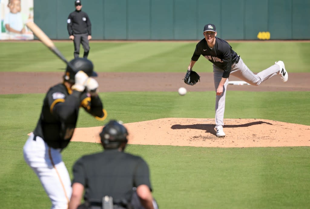 Yankees pitcher Ryan Yarbrough #33, pitching against the Pirates. Charles Wenzelberg / New York Post