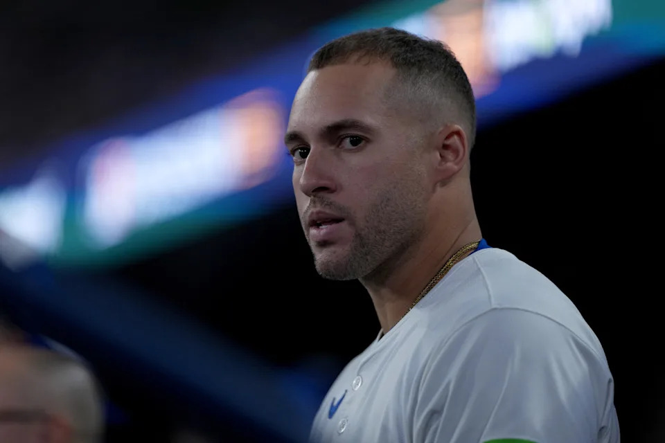 Toronto Blue Jays designated hitter George Springer (4) © Nick Turchiaro-Imagn Images