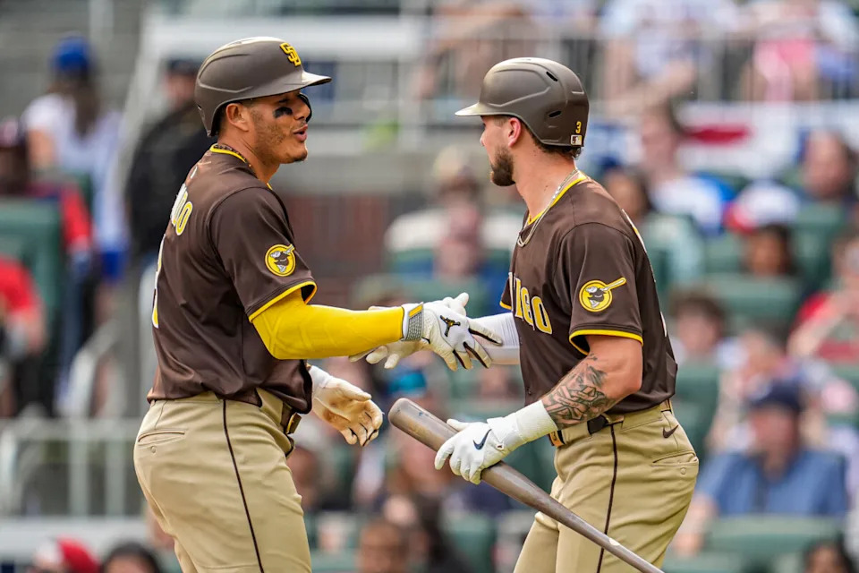 San Diego Padres All-Stars Manny Machado and Jackson Merrill in 2025.