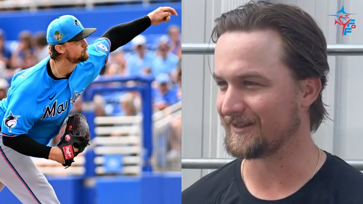 Braxton Garrett reacts to first spring game back from Tommy John surgery - Miami Marlins Videos