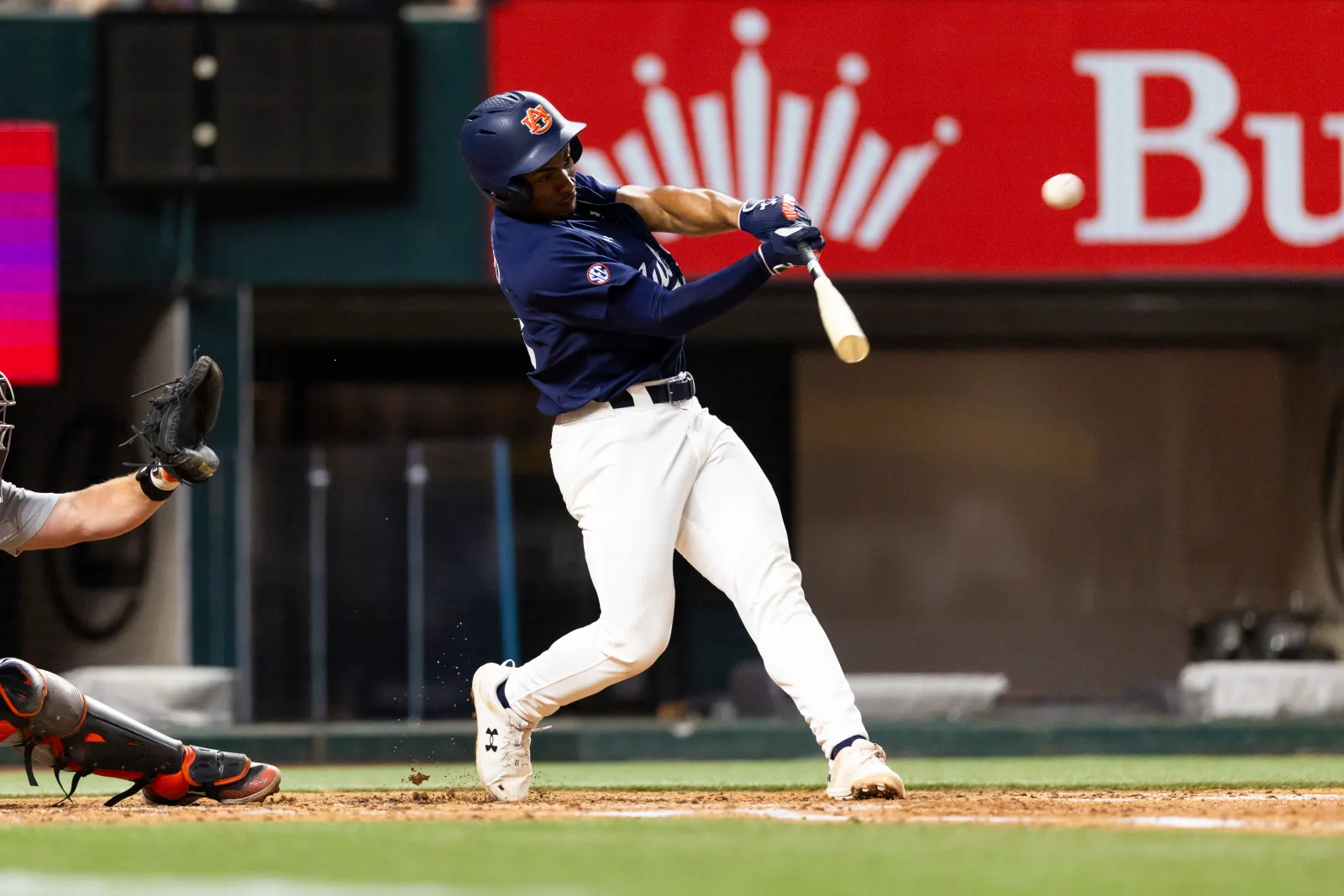Potential Red Sox draft pick Chris Rembert takes a swing.