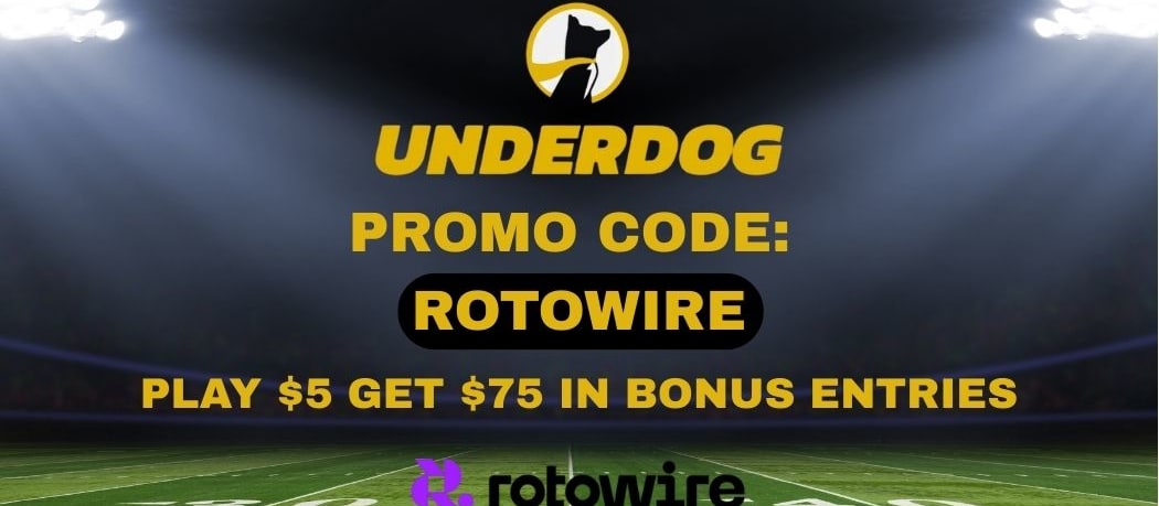 Underdog Promo Code ROTOWIRE: Get $75 Bonus Bonus Entries Instantly (Feb. 20)