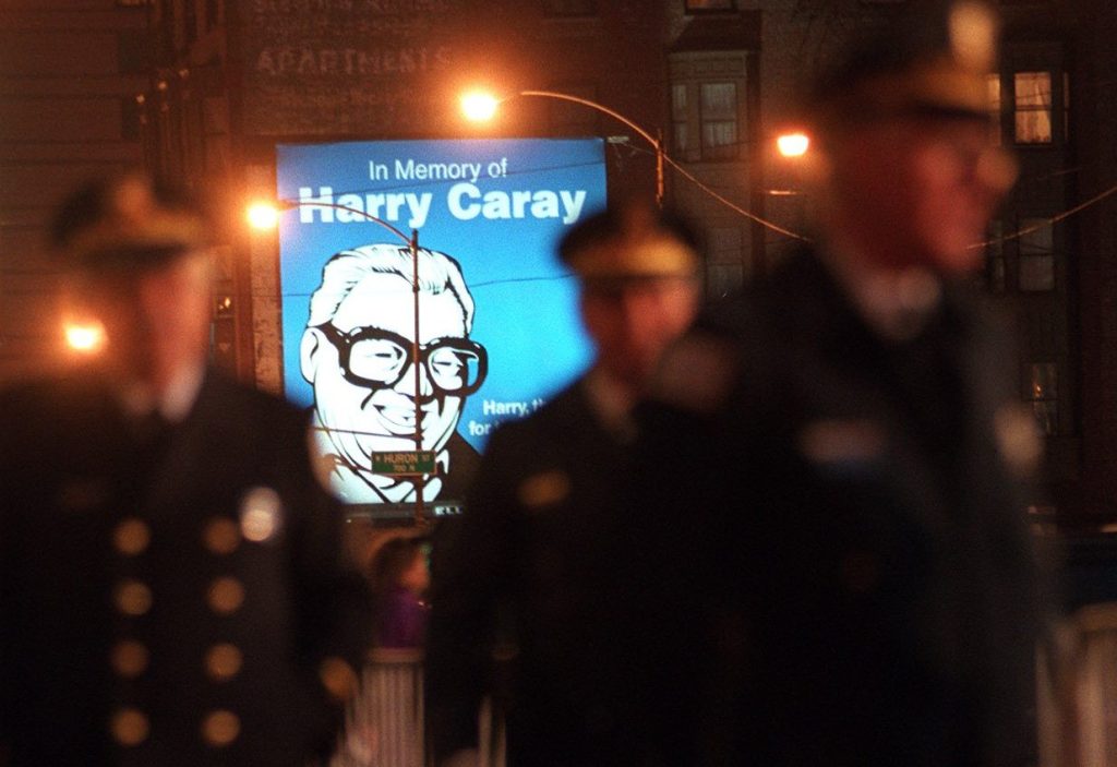 Cubs announcer Harry Caray dies after collapsing on Valentine's Day