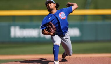 Shota Imanaga shows a velocity jump