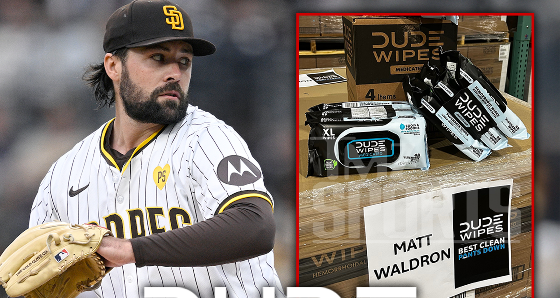 MLB's Matt Waldron Offered Free Dude Wipes After Butt Infection Surgery