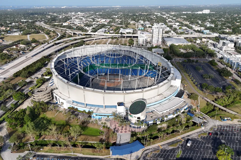 Hurricane Milton ripped the roof off the stadium