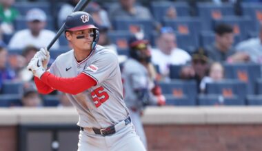 Washington Nationals 3B Brady House shows off his big power in Spring Training debut