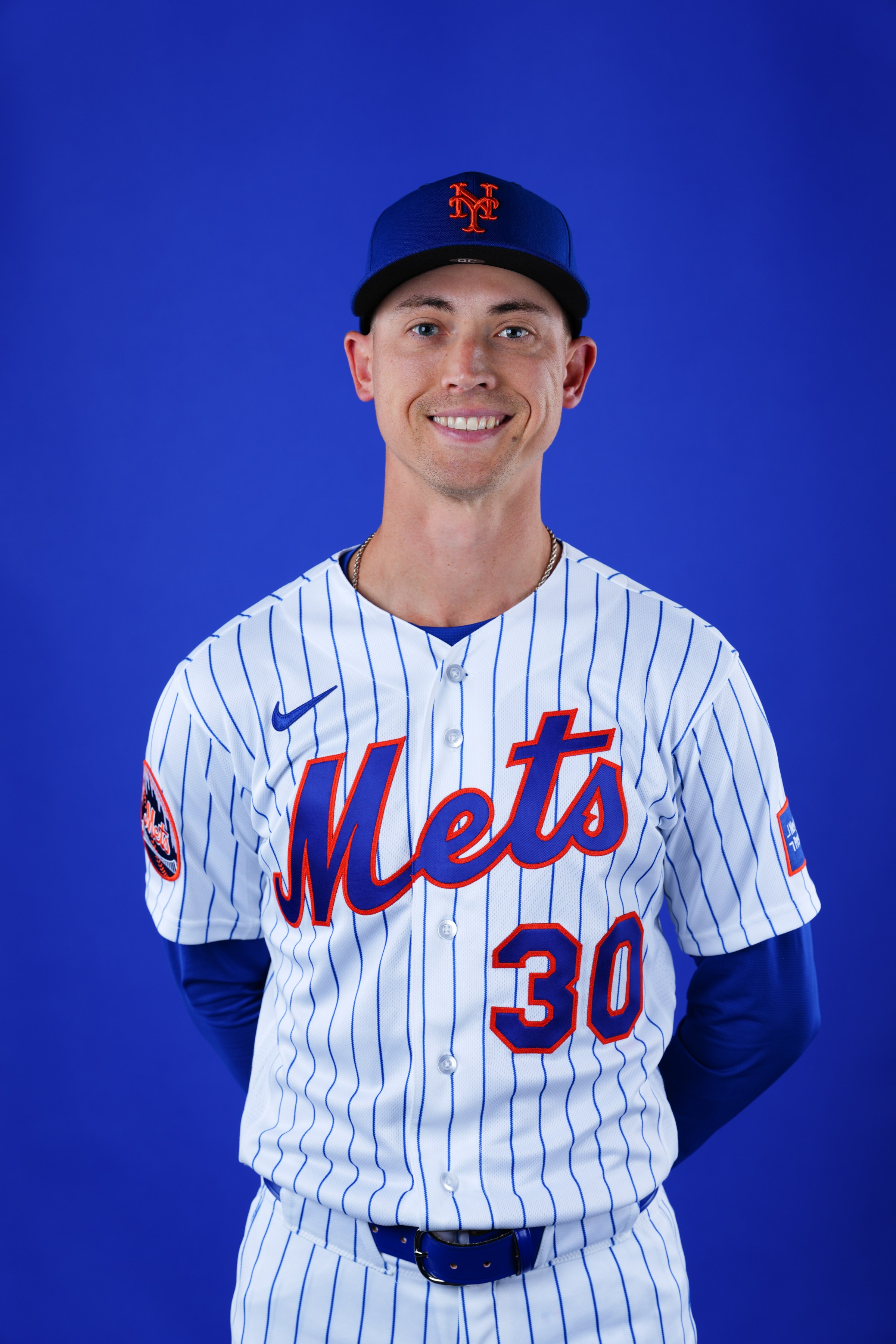 PORT ST. LUCIE, FLORIDA - FEBRUARY 19: Luke Weaver #30 of the New York Mets poses for a photo during the New York Mets Photo Day at Clover Park on February 19, 2026 in Port St. Lucie, Florida. (Photo by Rich Storry/Getty Images)