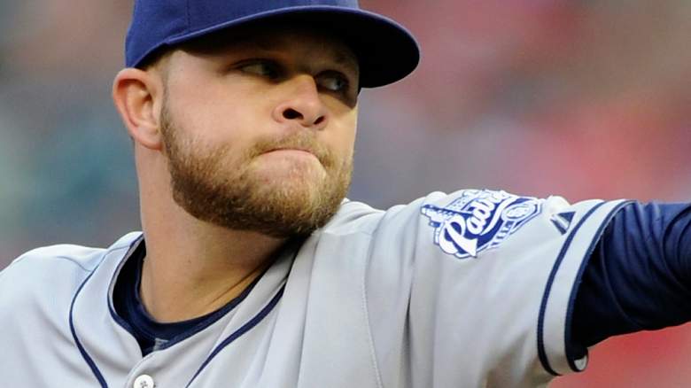 New Blue Jays signing Jesse Hahn throws a pitch.