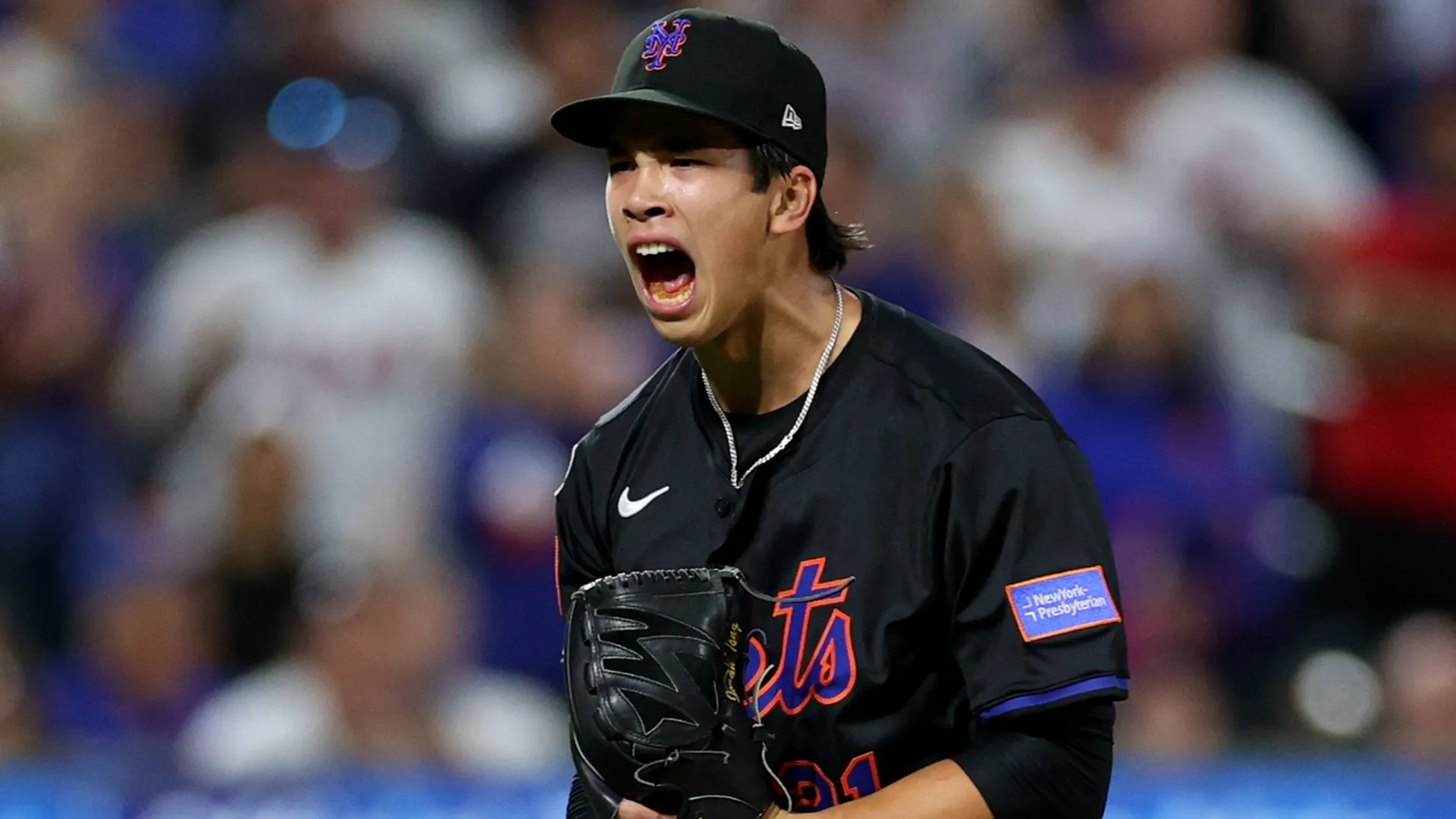 Jonah Tong #21 of the New York Mets