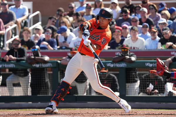 Lee Jung-hoo recorded two consecutive hits. Photo = Courtesy of Rick Scuteri-Imagn Images= Yonhap News