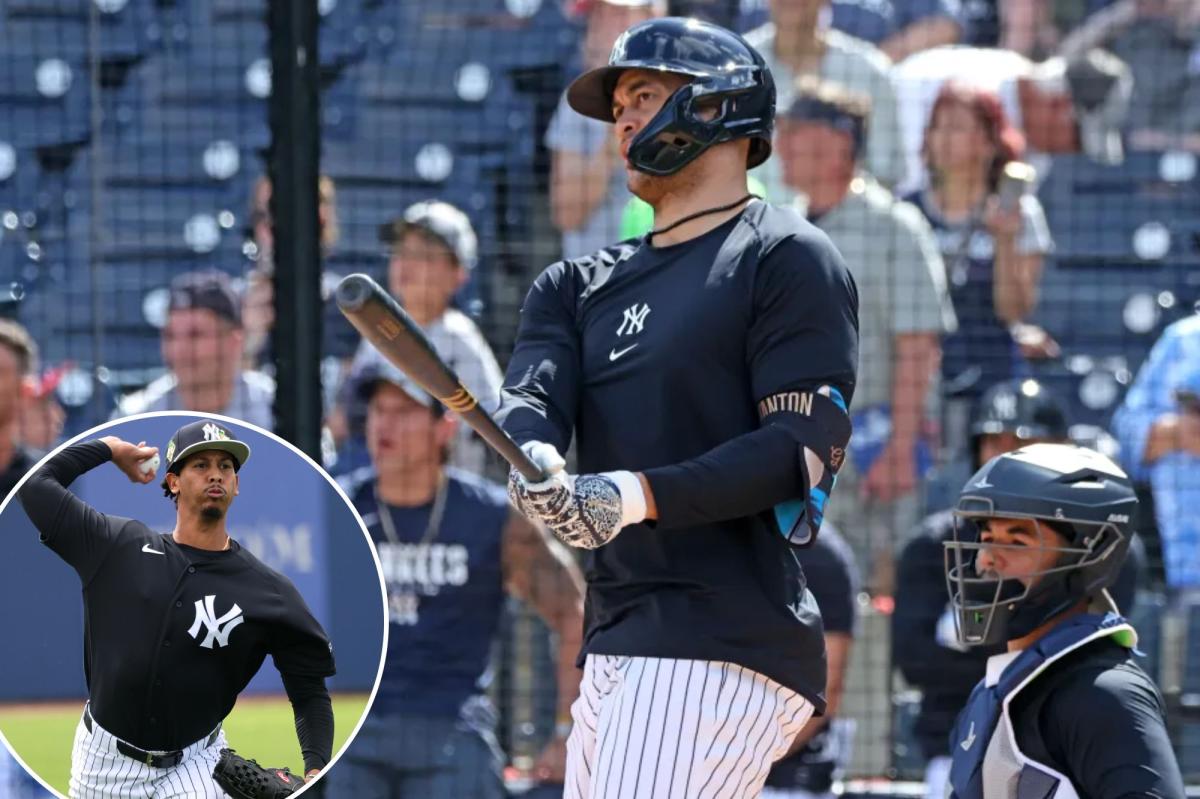 Yankees' Austin Wells, Giancarlo Stanton belt homers in batting practice