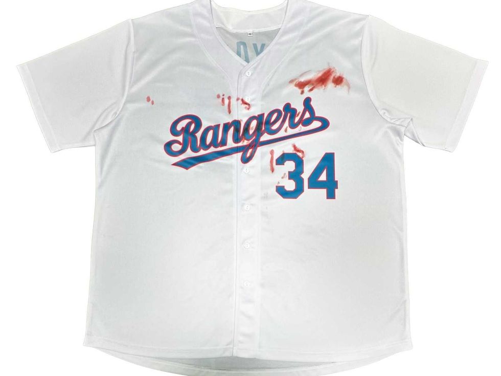 Nolan Ryan bloody lip jersey