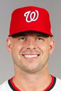 Washington Nationals catcher Riley Adams