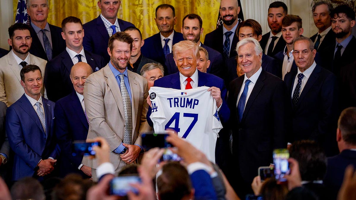 Donald Trump with Dodgers