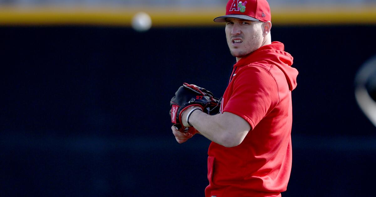 A return to center field could be the plan for Mike Trout