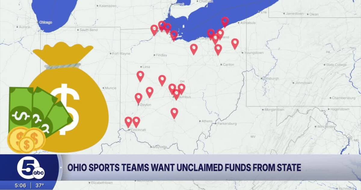 How much Ohio sports organizations are requesting from unclaimed funds grants