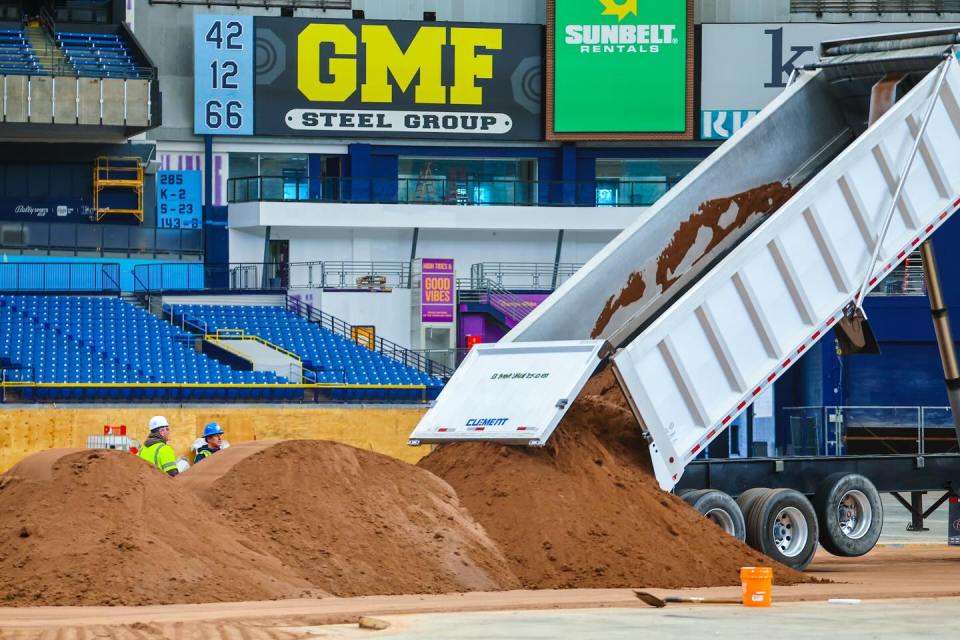 An image shared by Tropicana Field of the renovations to the home of the Tampa Bay Rays ahead of April