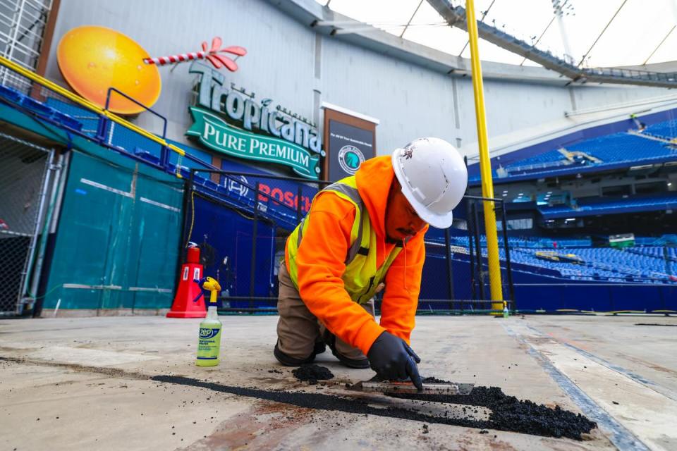 An image shared by Tropicana Field of the renovations to the home of the Tampa Bay Rays ahead of April