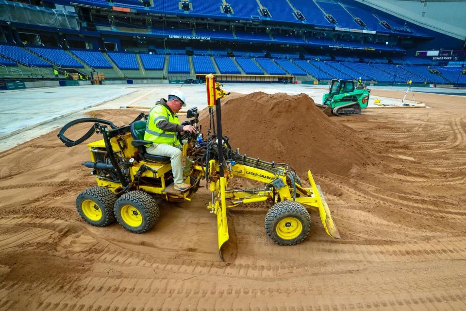 An image shared by Tropicana Field of the renovations to the home of the Tampa Bay Rays ahead of April