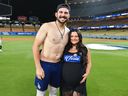Los Angeles Dodgers pitcher Alex Vesia and wife Kayla.