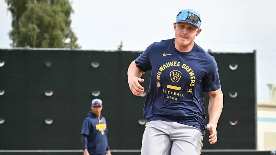 Milwaukee Brewers infielder Andrew Vaugh