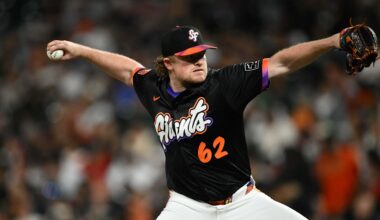 Sep 23, 2025; San Francisco, California, USA; San Francisco Giants starting pitcher Logan Webb (62) throws against the St. Louis Cardinals during the sixth inning at Oracle Park. Mandatory Credit: Eakin Howard-Imagn Images