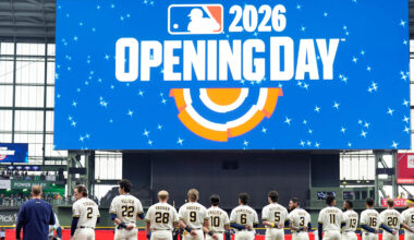 Milwaukee Brewers prepare for the Opening Day game against the Chicago White Sox on Thursday March 26, 2026 at American Family Field in Milwaukee, Wisconsin.