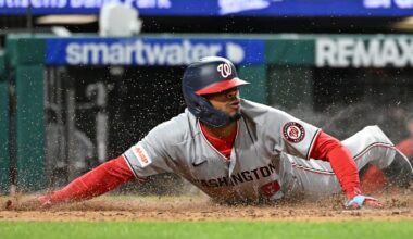 Mar 30, 2026: Washington Nationals third baseman José Tena (8) slides safely into home against the Philadelphia Phillies during the sixth inning at Citizens Bank Park.