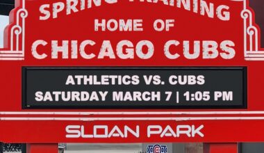 Cubs vs. Athletics at Mesa Saturday 3/7 live discussion threads