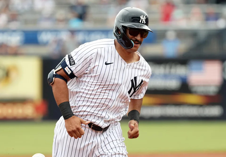 New York Yankees outfielder Trent Grisham. Credit:&nbsp;Kim Klement Neitzel-Imagn Images.