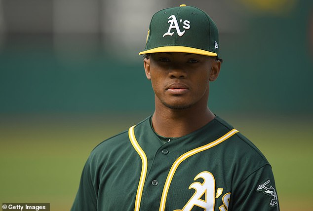The 28-year-old was selected by the A's as the No. 9 overall pick in the 2018 MLB Draft