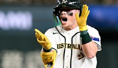 Australian rising baseball star Travis Bazzana led his side to a huge win over world No.2 Chinese Taipei at the Baseball World Cup