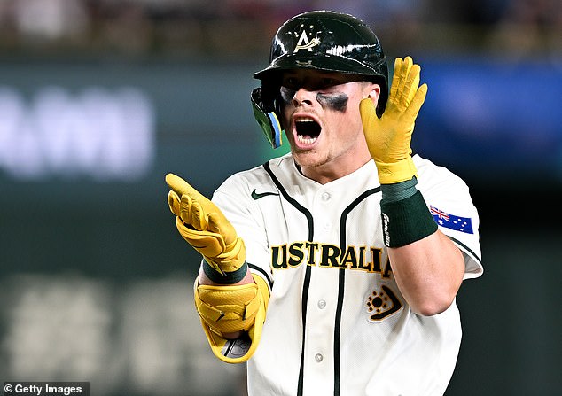 Australian rising baseball star Travis Bazzana led his side to a huge win over world No.2 Chinese Taipei at the Baseball World Cup