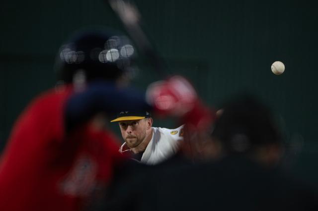 Athletics pitcher Jeffrey Springs (59) pitches against the Atlanta Braves in the fifth inning on Tuesday, July 8, at Sutter Health Park in West Sacramento. 