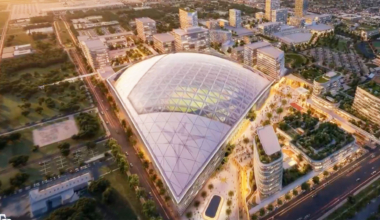 Rays unveil $2.3bn ballpark but furious fans slam 'overpriced outlet mall' design and cheap decision