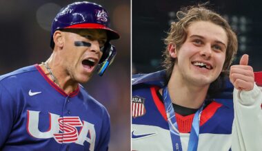 Jack Hughes sends message to Team USA baseball ahead of Canada game