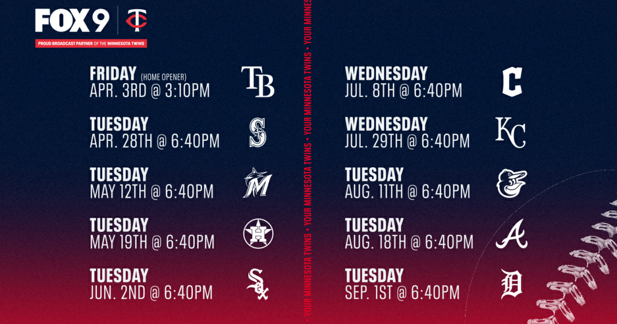 10 Minnesota Twins games to air on FOX 9: TV schedule