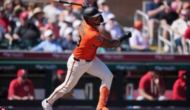 SF Giants' Bericoto wins Nugent Award; Bader has hamstring issue