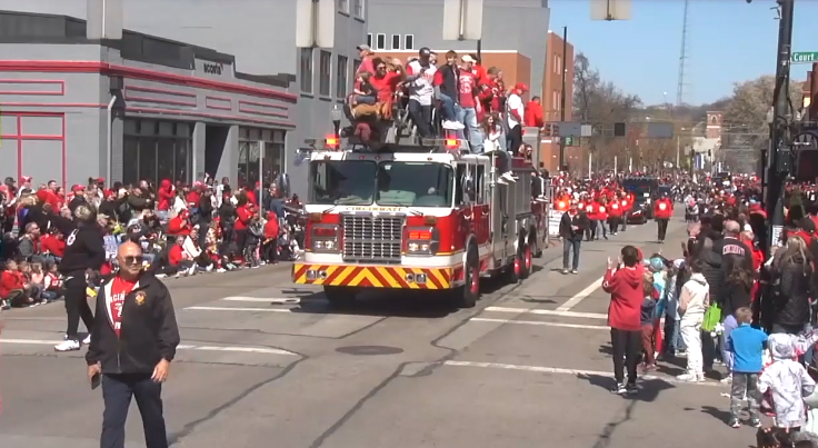 Past Cincinnati Reds Opening Day parade