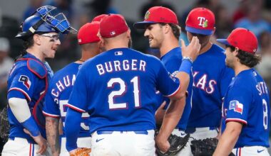 Rangers rookie Carter Baumler learns he made the team during midgame mound visit