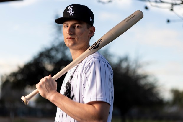 Chicago White Sox shortstop Colson Montgomery participates in media day during Spring Training at Camelback Ranch in Glendale, Ariz., on Tuesday, Feb. 17, 2026. (Eileen T. Meslar/Chicago Tribune)
